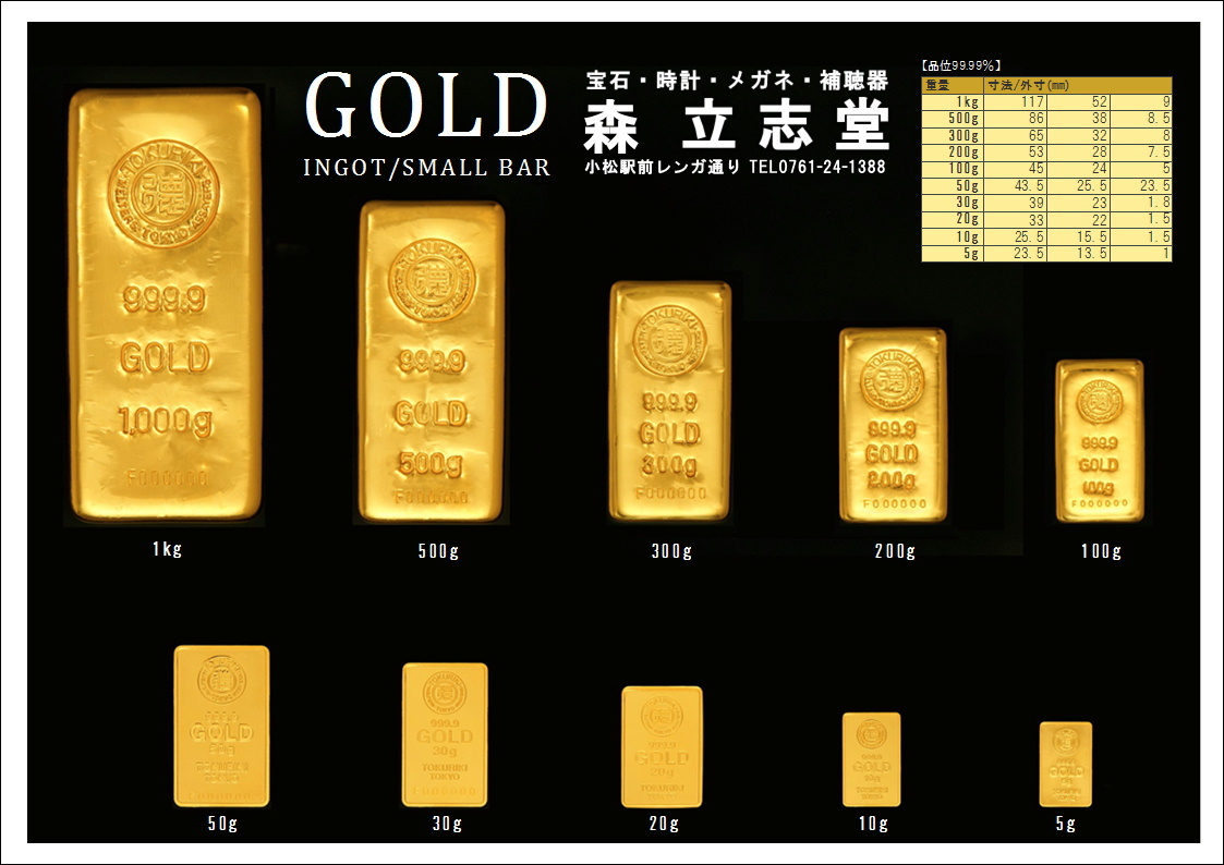 GOLD INGOT / SMALL BAR - 徳力本店